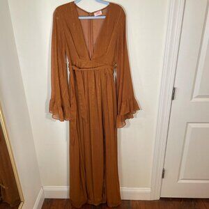 Showpo Dangerous Woman Maxi Dress in Rust